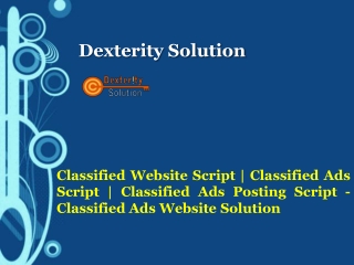 Classified Website Script | Classified Ads Script