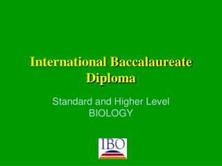 International Baccalaureate Diploma