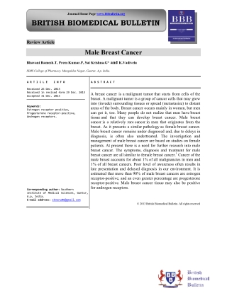 Male Breast Cancer