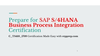 All You Need to know About S/4HANA Business Process Integration (C_TS410_1709) Certification Exam