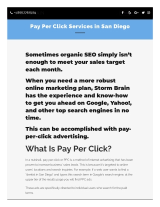 Pay Per Click Services in San Diego - Storm Brain
