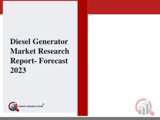 Diesel Generator Market is expected to witness 5% CAGR by 2023 During Forecast Period Future Vision Footbridge by MRFR