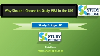 Why Should I Choose to Study MBA in the UK