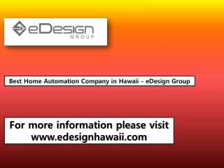 Best Home Automation Company in Hawaii - eDesign Group