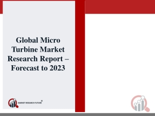 Global Micro Turbine Market Analysis, Size, Share, Development, Growth & Demand Forecast 2018 -2023