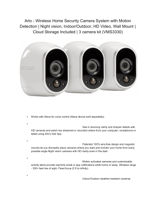 Arlo - Wireless Home Security Camera System with Motion Detection
