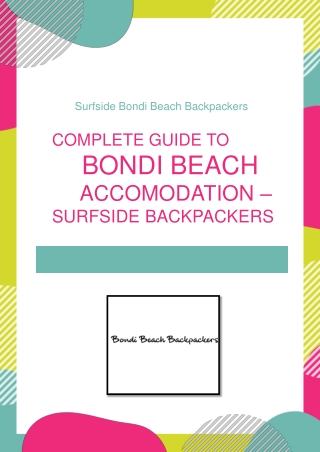 Complete Guide to Bondi Beach Accomodation - Surfside Backpackers