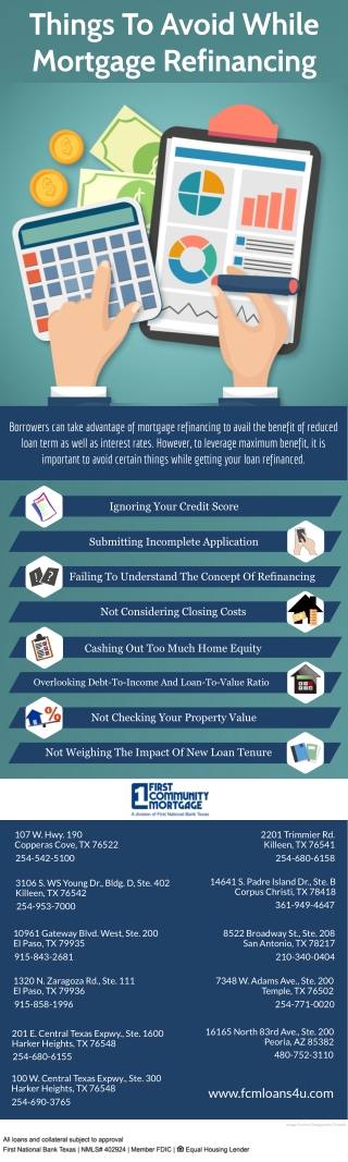 Things To Avoid While Mortgage Refinancing