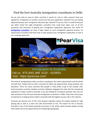 Find the Best Australia Immigration Consultants in Delhi