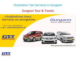 Outstation Taxi Services in Gurgaon