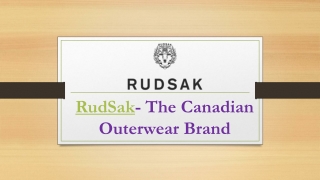 RudSak- The Canadian Outerwear Brand