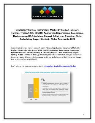 Gynecology Surgical Instruments Market