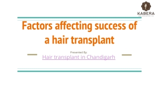Factor affacting success of a hair transplant