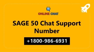 SAGE 50 Chat Support Number