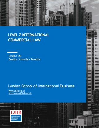 Level7 - INTERNATIONAL COMMERCIAL LAW