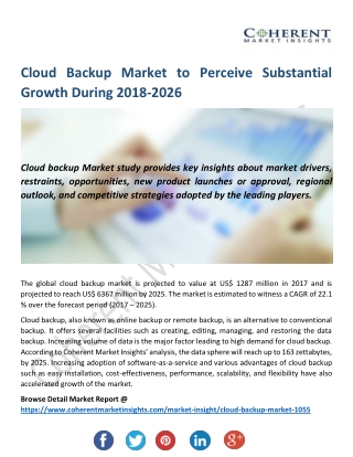 Key to Cloud Backup Market Positioning And Growing Market Share Worldwide