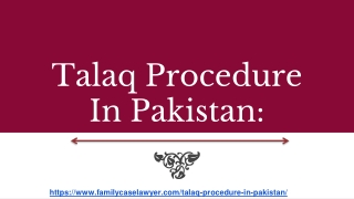 Procedure Of Talaq In Pakistan | Best Lawyer In Pakistan