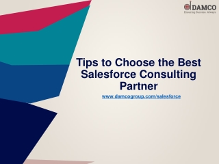 Tips to Choose the Best Salesforce Consulting Partner