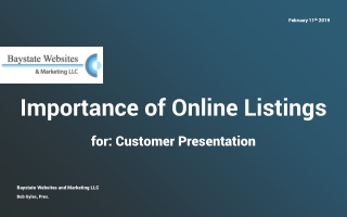 Importance of Online Listings