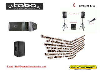 Sound Equipment & Sound System Maryland