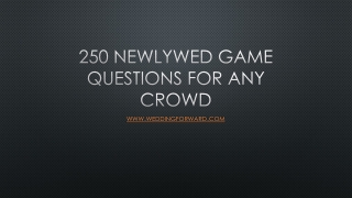 250 Newlywed Game Questions For Any Crowd