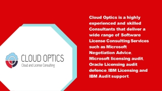 Oracle License Services by Cloud Optics