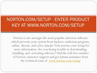 NORTON.COM/SETUP - ENTER PRODUCT NORTON.COM/SETUP