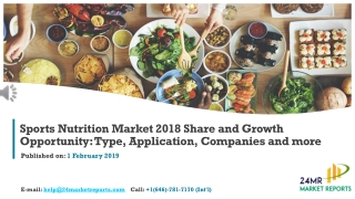 Sports Nutrition Market 2018 Share and Growth Opportunity: Type, Application, Companies and more