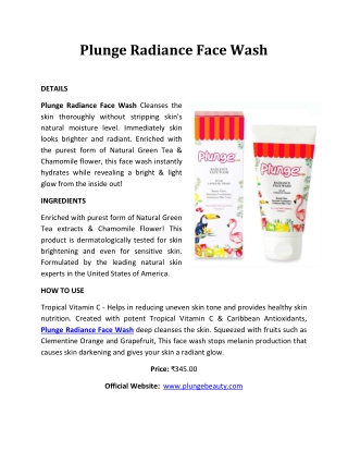 Plunge Radiance Face Wash