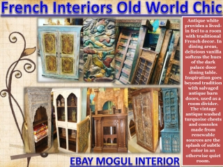 French Interiors Old World Chic