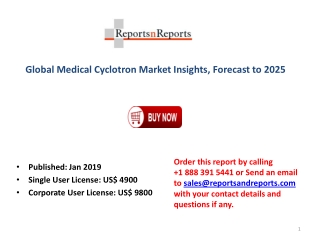 Medical Cyclotron Market 2019-2025 Industry Status and Forecast by Downstream Industry 2019