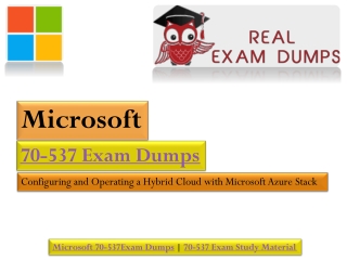 100% Validated Microsoft 70-537 Dumps | Realexamdumps.Com
