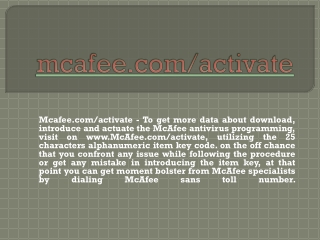 MCAFEE.COM/ACTIVATE- MCAFEE SUPPORT