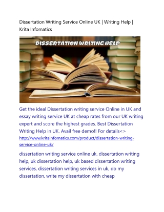 Dissertation Writing Service Online UK | Writing Help