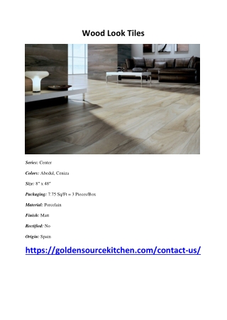 Wood look Porcelain tile | Golden Source Tile