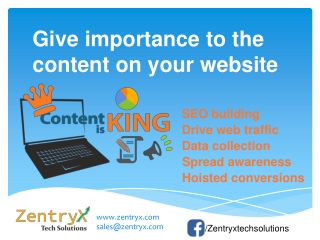 Give importance to the content on your website