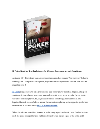 Best Poker Book for Best Techniques for Winning Tournaments and Cash Games