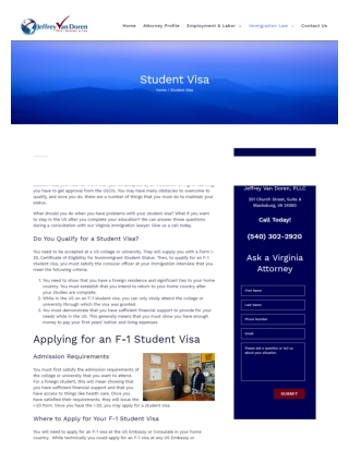 F1 student visa process in Roanoke