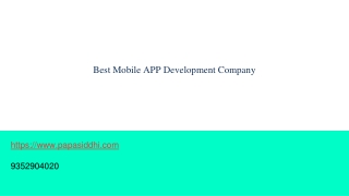 Best Mobile APP Development Company