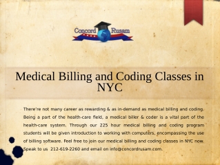 Medical Billing and Coding Classes in NYC