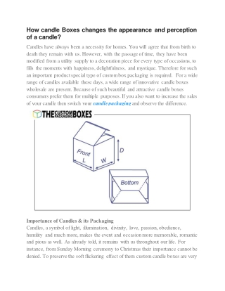 How candle Boxes changes the appearance and perception of a candle?