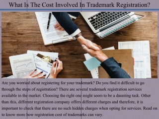 What Is The Cost Involved In Trademark Registration?
