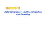 Data Compressor---Huffman Encoding and Decoding