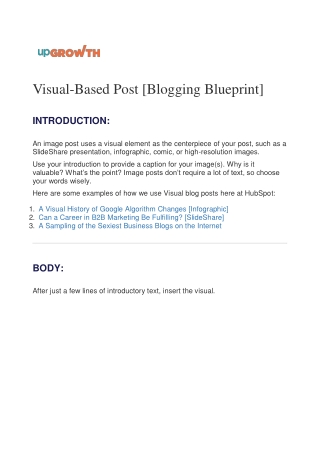 Visual-Based Post [Blogging Blueprint]