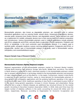 Bioresorbable Polymers Market - Global Industry Insights, Trends, Outlook, and Opportunity Analysis, 2018-2026