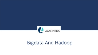 Big Data and Hadoop Training