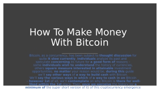 How to make money with bitcoin