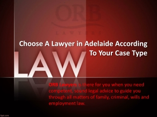 Choose A Lawyer in Adelaide According To Your Case Type