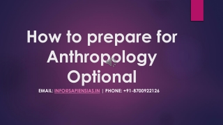 How to prepare for Anthropology Optional