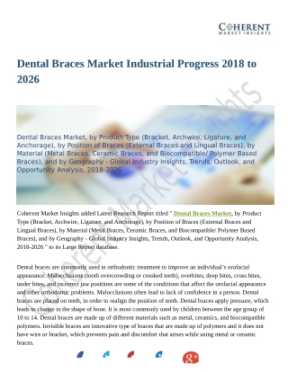 Dental Braces Market Surge in Demand from Surgical Industry to Boost Growth Forecast to 2026